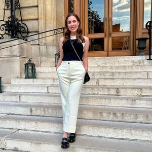 Sezane Damon Trousers White - Size 4